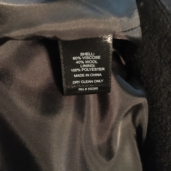 Express Black Pea Coat - Picture 8 of 9